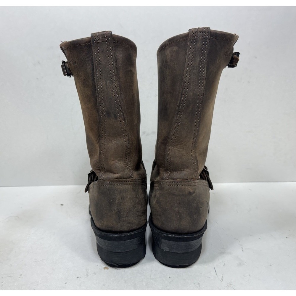 Frye 77400 Engineer 12R Womens Size 9.5 M Riding Leather Boots Made In USA Brown - Picture 4 of 9